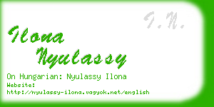 ilona nyulassy business card